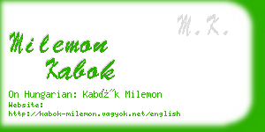 milemon kabok business card